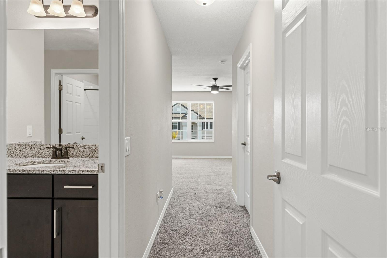 Full Bathroom connected to larger bedroom upstairs