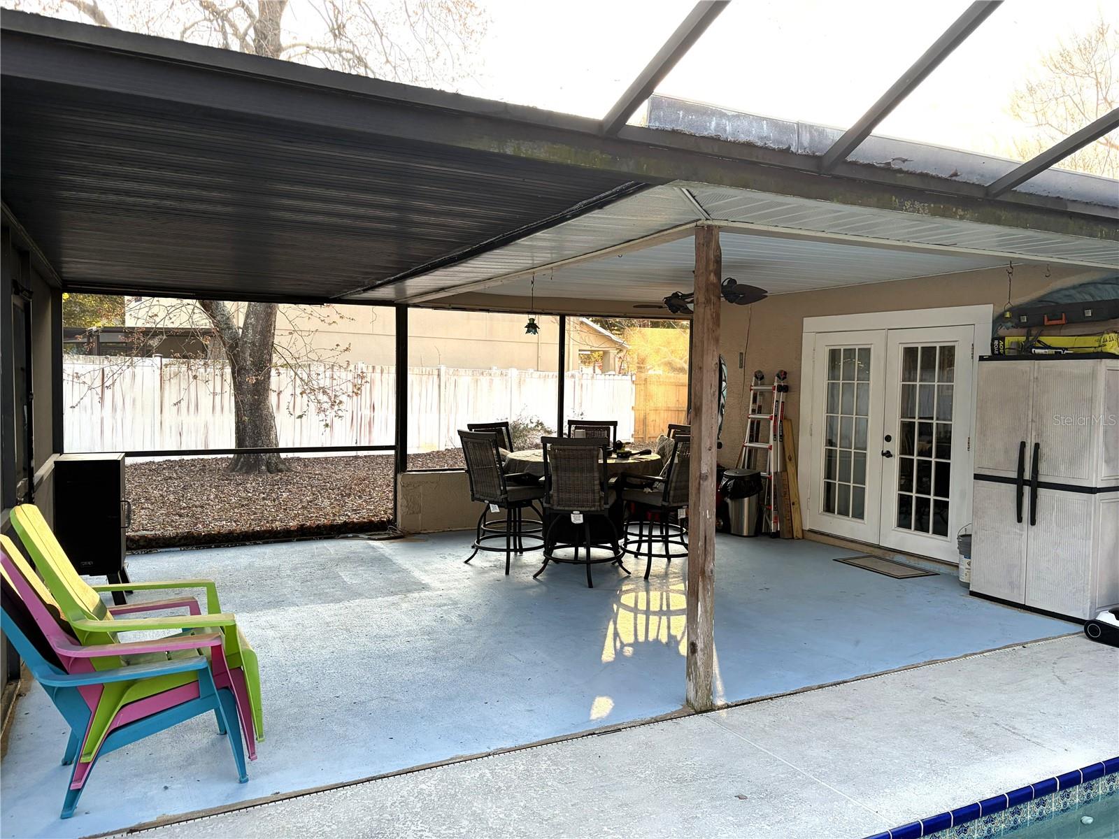 View 2 of enclosed covered patio