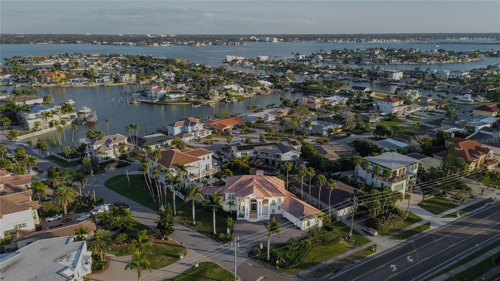 Expansive aerial perspective showcasing the Intracoastal and premier waterfront setting