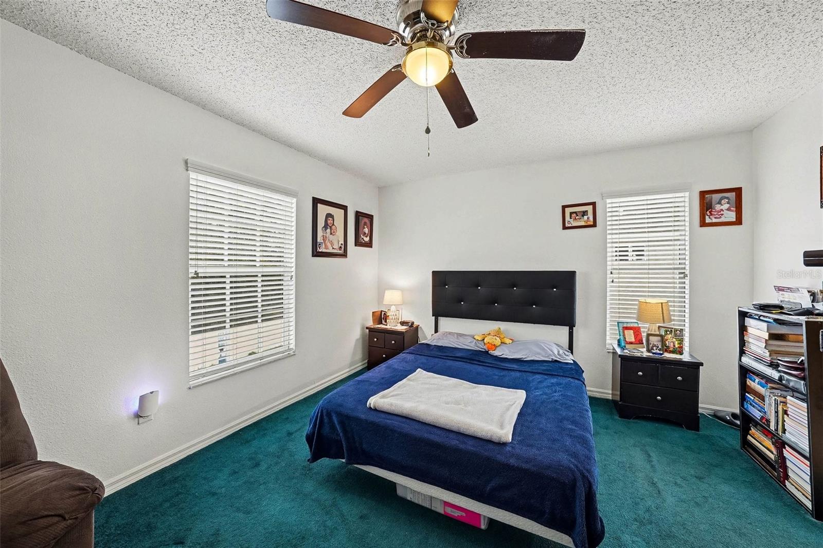 master bedroom with walk in closet & bathroom