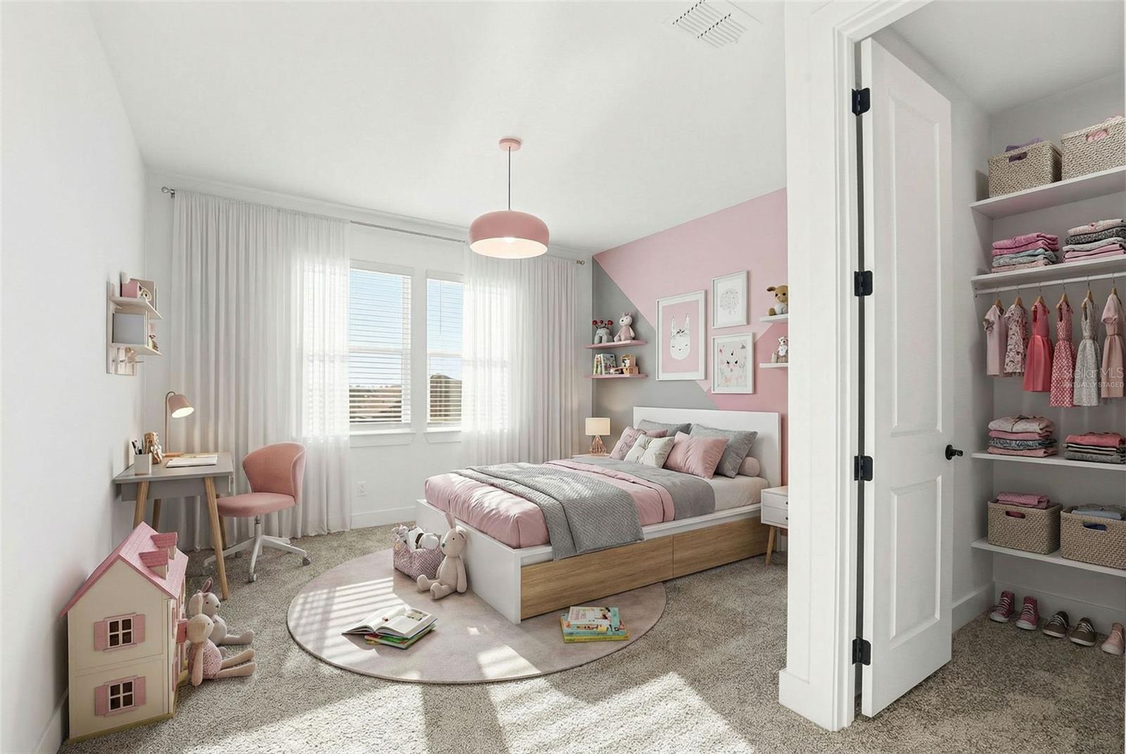 VIRTUALLY STAGED - BEDROOM 4 W/ ENSUITE