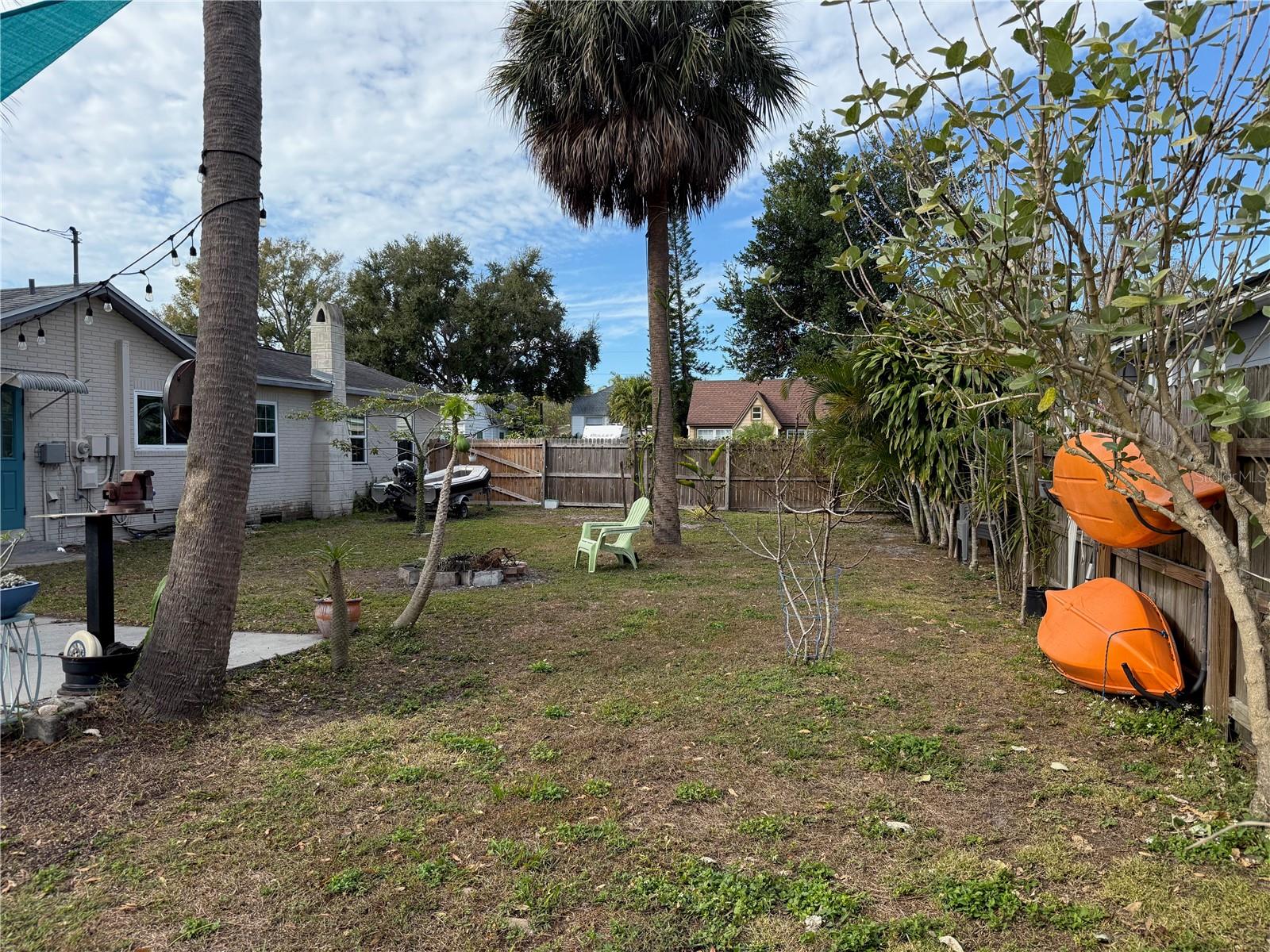 Looking from the back corner of the yard to the front.