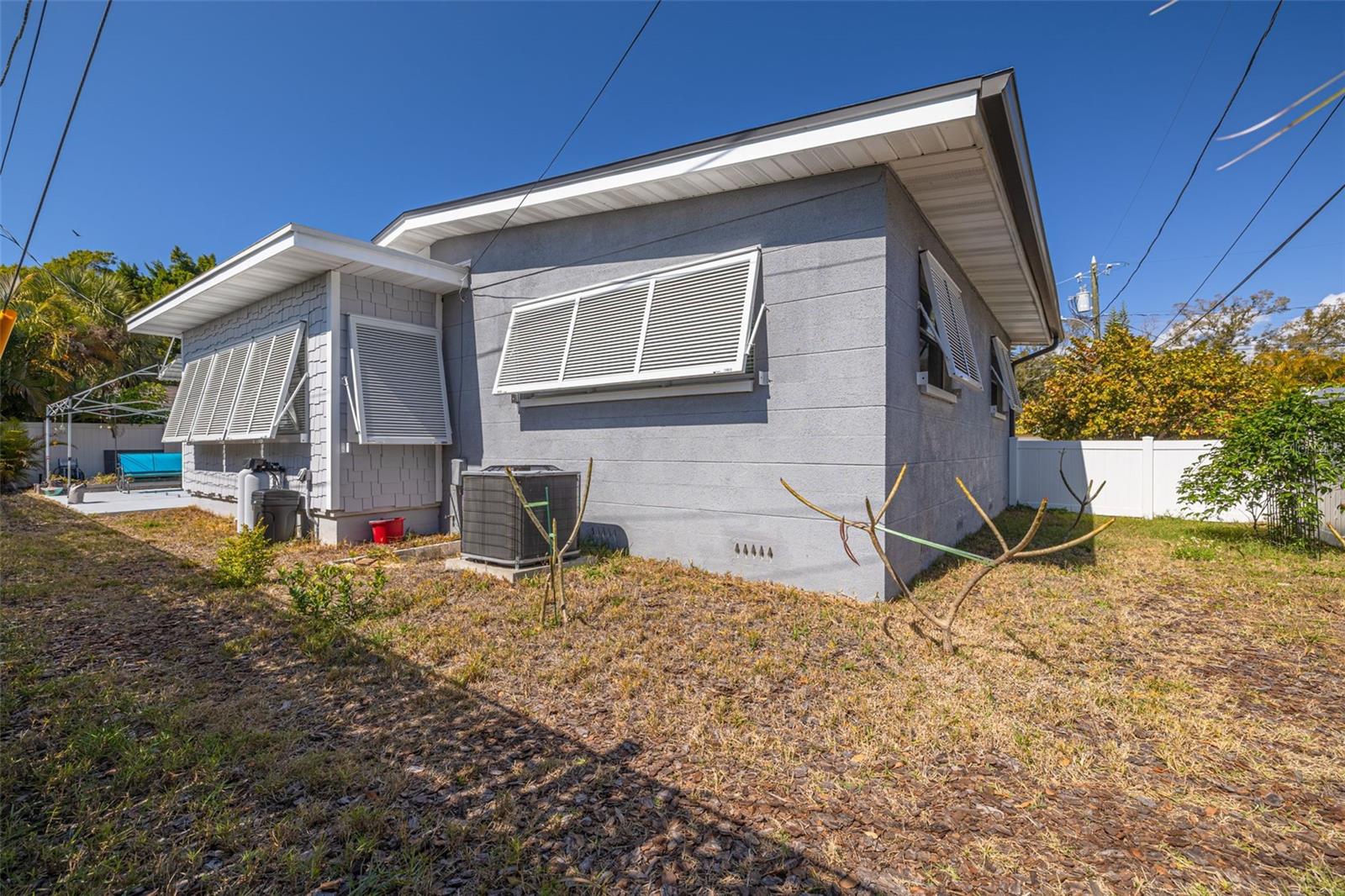Fully fenced backyard