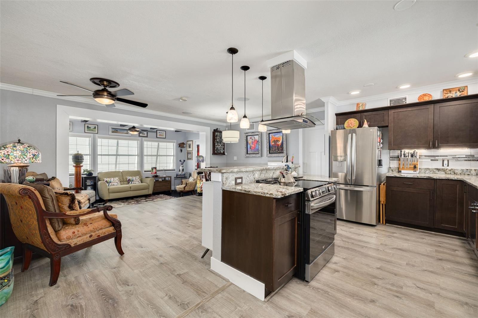 Step inside to the open floor plan