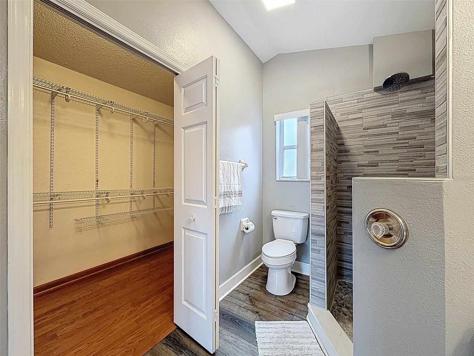 Primary Bath & Large walk in closet