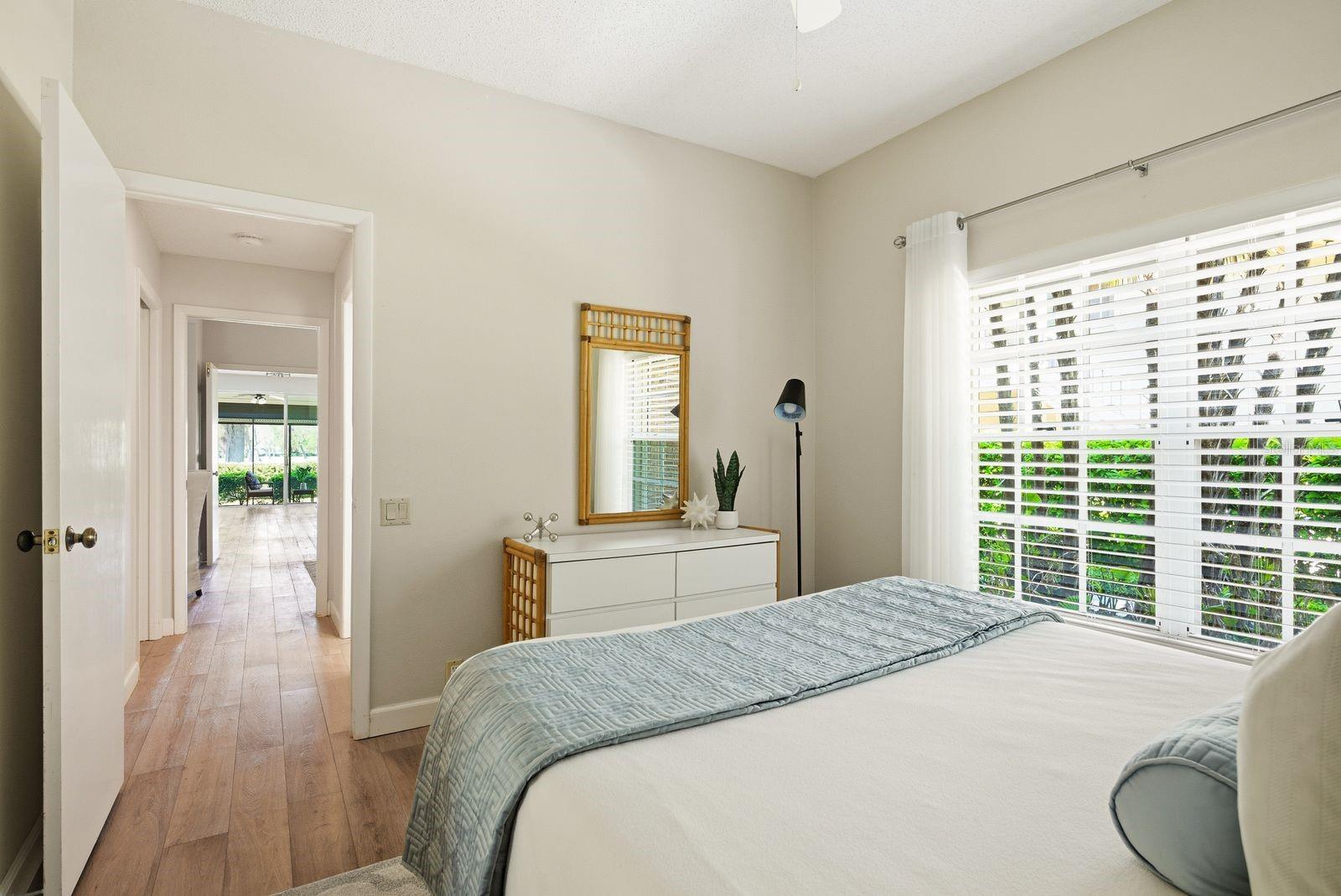 Bedrooms 2 & 3 and bath 2 pocket off from the rest of the living space