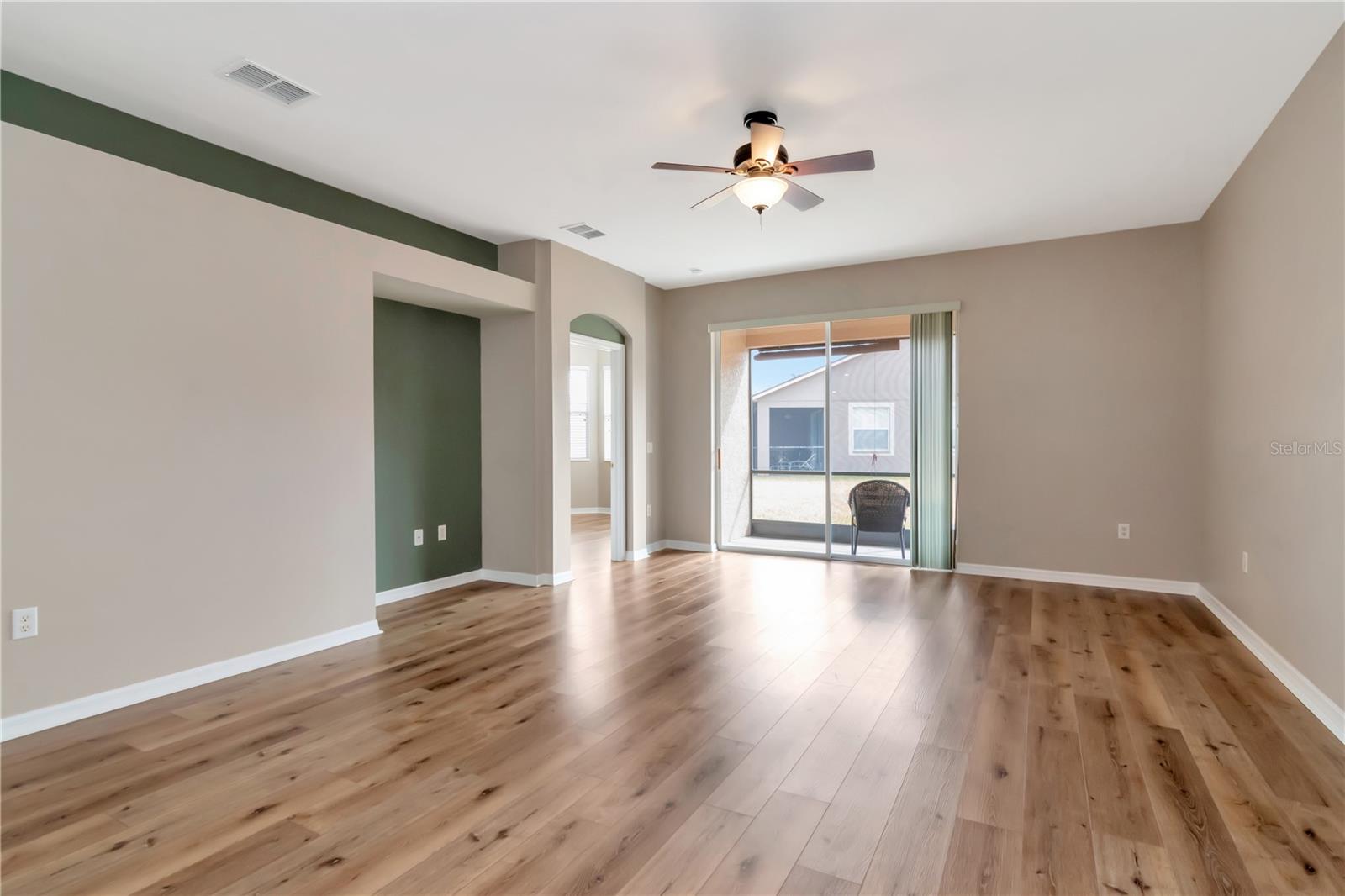 Living room with access to private lanai.