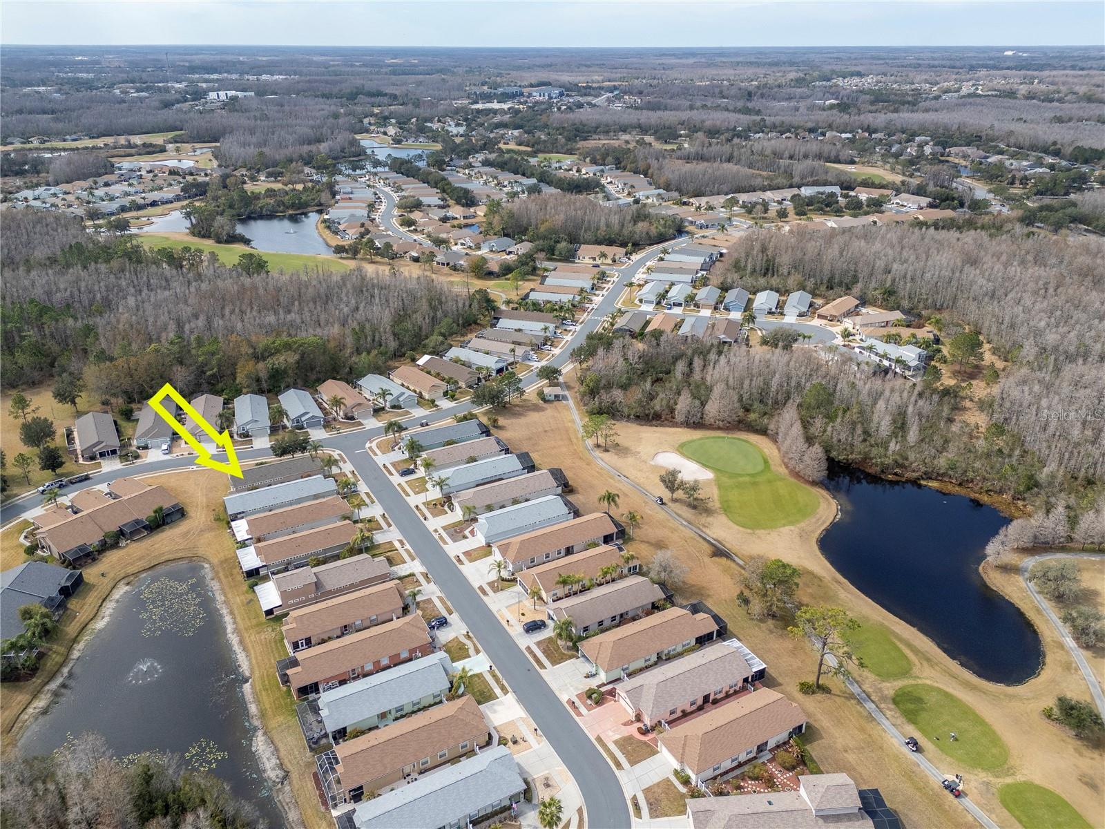 Aerial View of the home