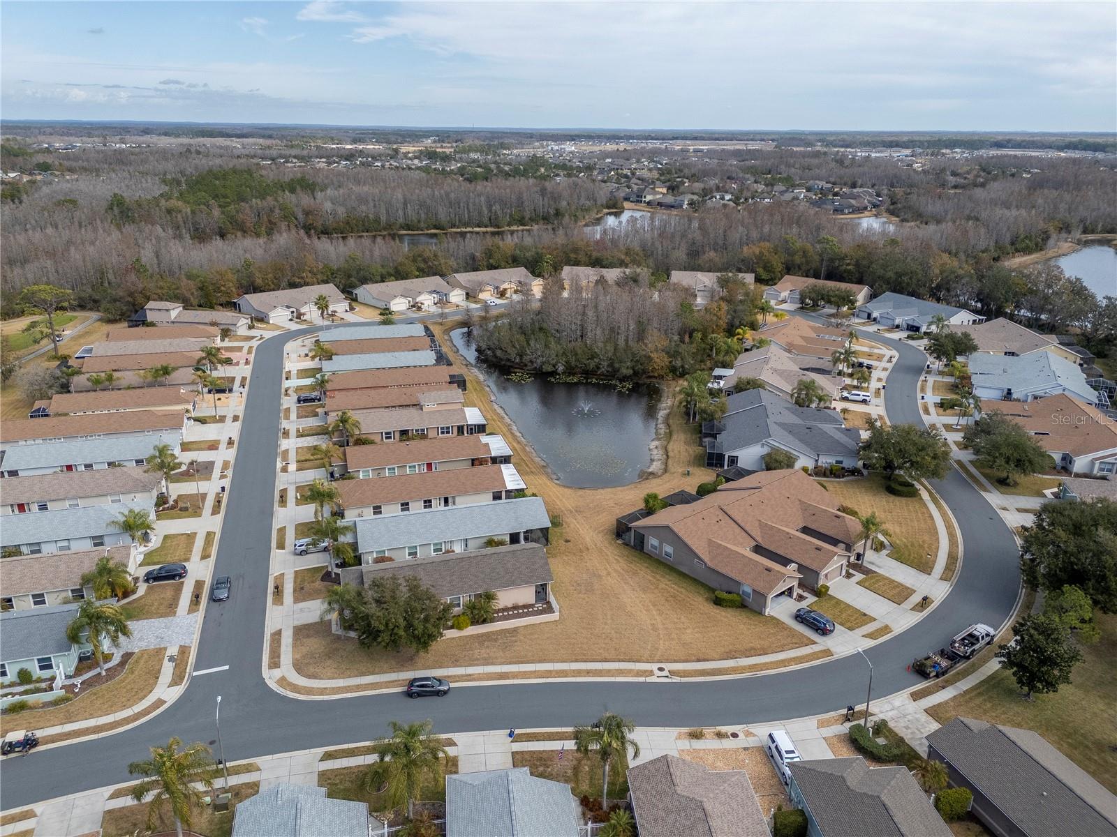 Aerial perspective of the surrounding area.