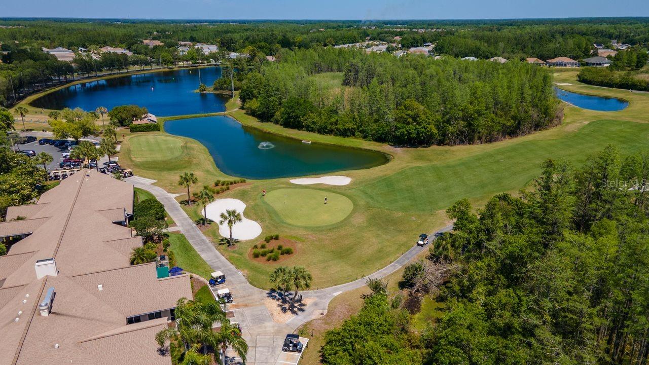 View of the community golf course and club house
