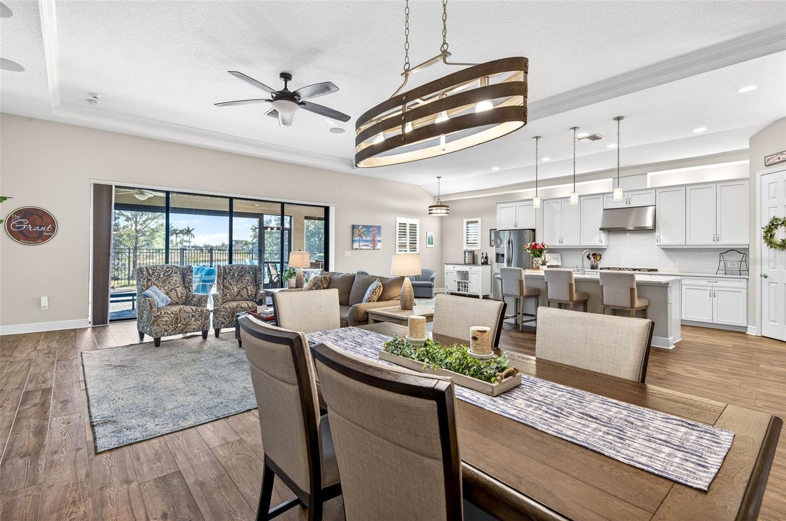Dining room looking back towards the kitchen/living areas