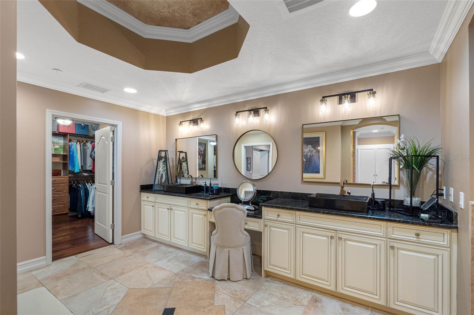 .. Master Bath Looking out. Closet Access From Vanity Area. His & Hers Closet Can Be Accessed From Two Points. Smart Layout.. 5 Star - Owners Haven't Missed a Beat Here. Everything Flows Into Each Other. Spacing Is Perfect