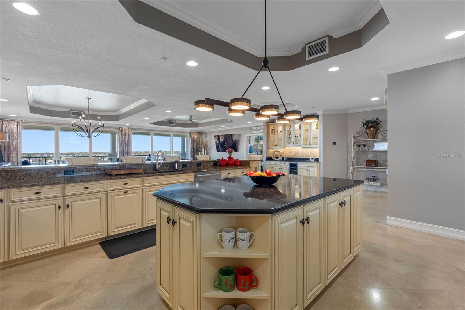 .. This Kitchen Was Designer To Be in Perfect Proportion With the 1250 Sq FT Greatroom. Extra Kitchen Storage Under 4" X 7" Island. All Cabinetry - High End With Soft Close.