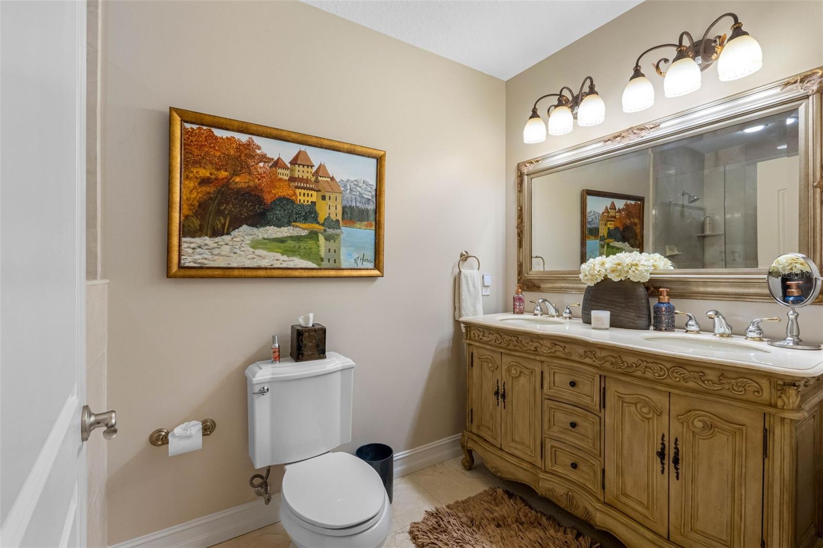 .. Bedroom 2 - En-Suite Bathroom. 12.10 X 6.1....Custom Vanity With Double Sinks.