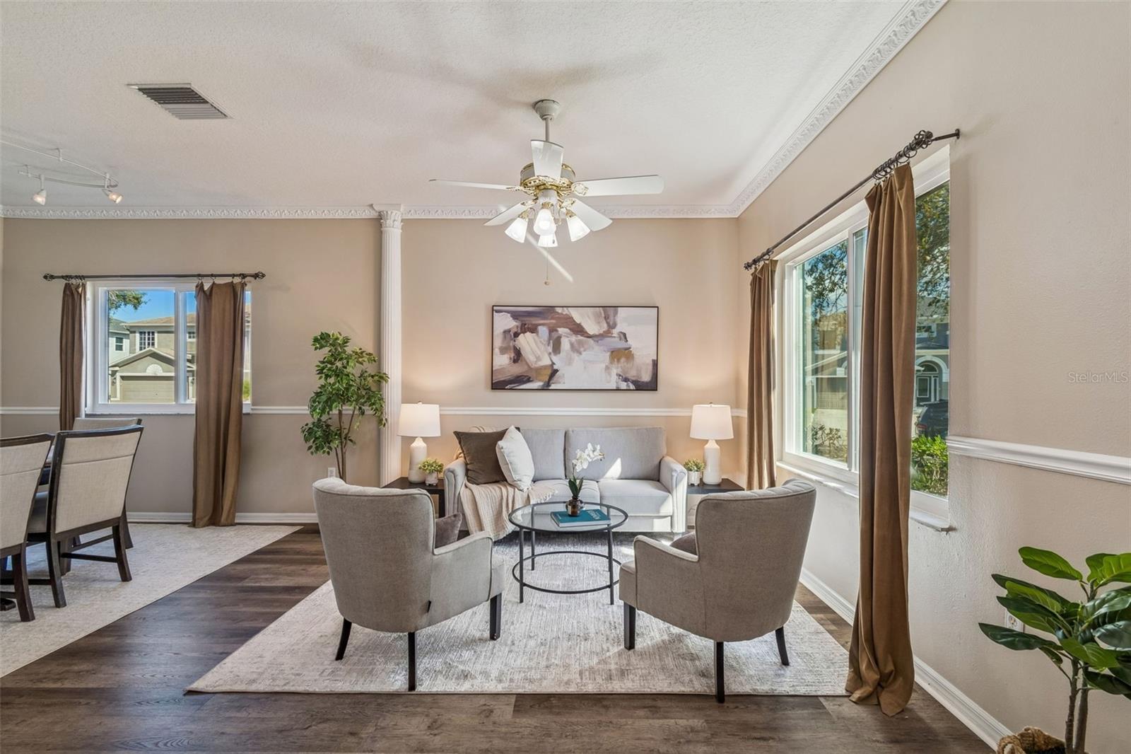 Front room for quiet conversation with great views