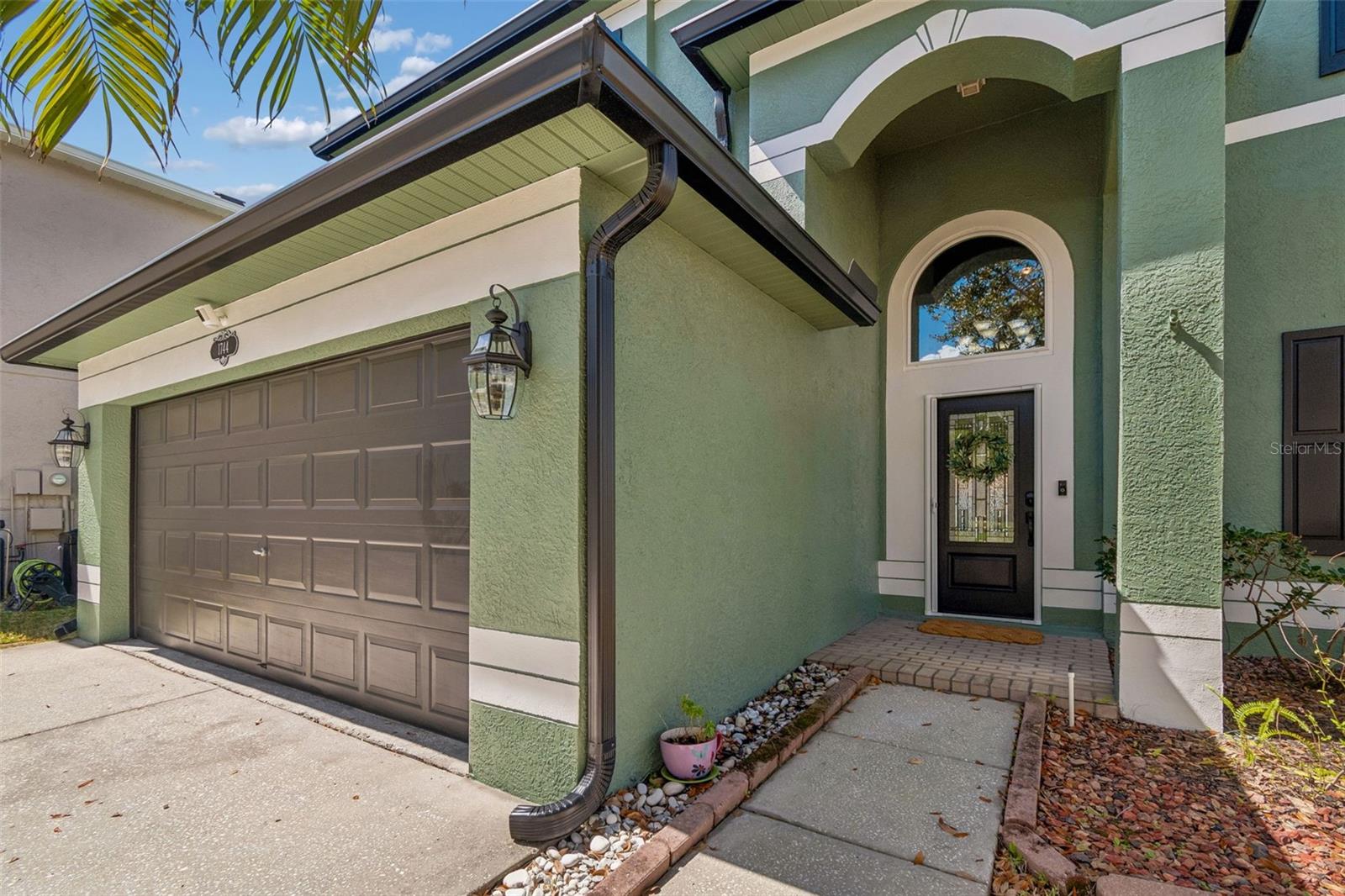 2 car garage and covered front porch