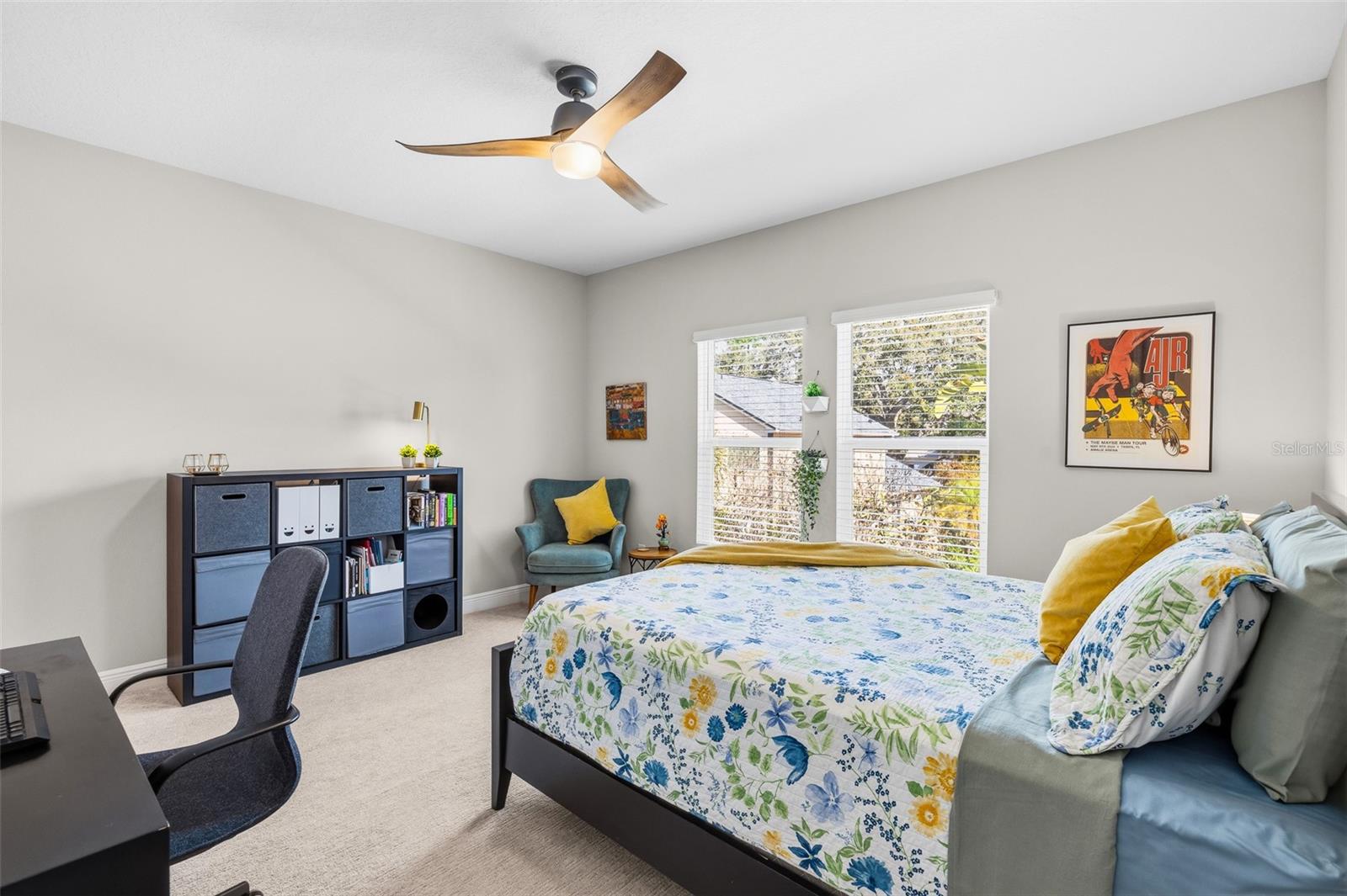 Secondary Bedroom NW Corner Overlooking Yard