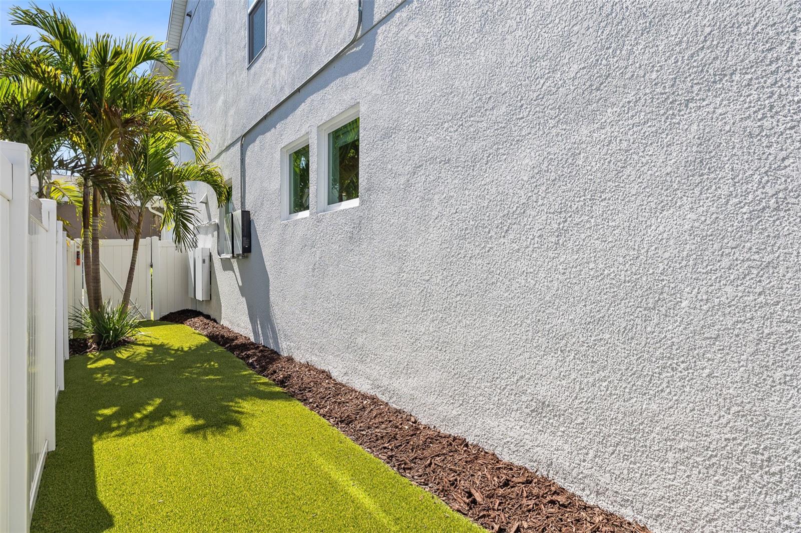 Eastern Side of House with Solar Power Walls