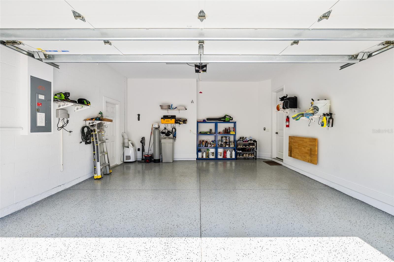 Immaculate Garage with Epoxy Floor