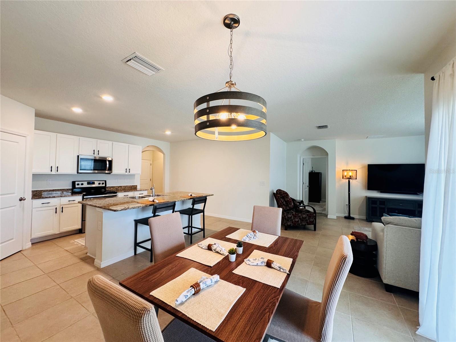 Kitchen - Living Room - Dining Area