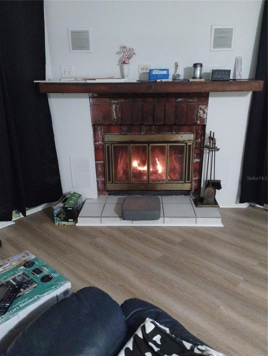 Fireplace in Living Room wood-burning