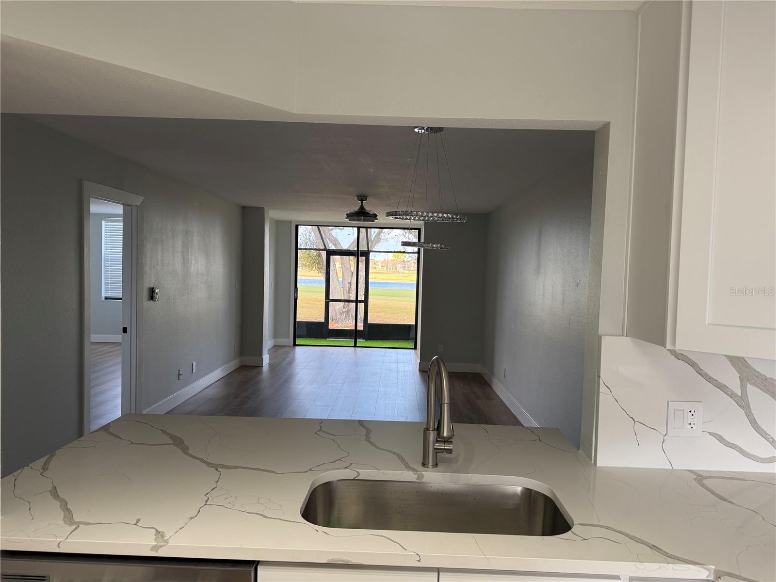 Living area from the kitchen