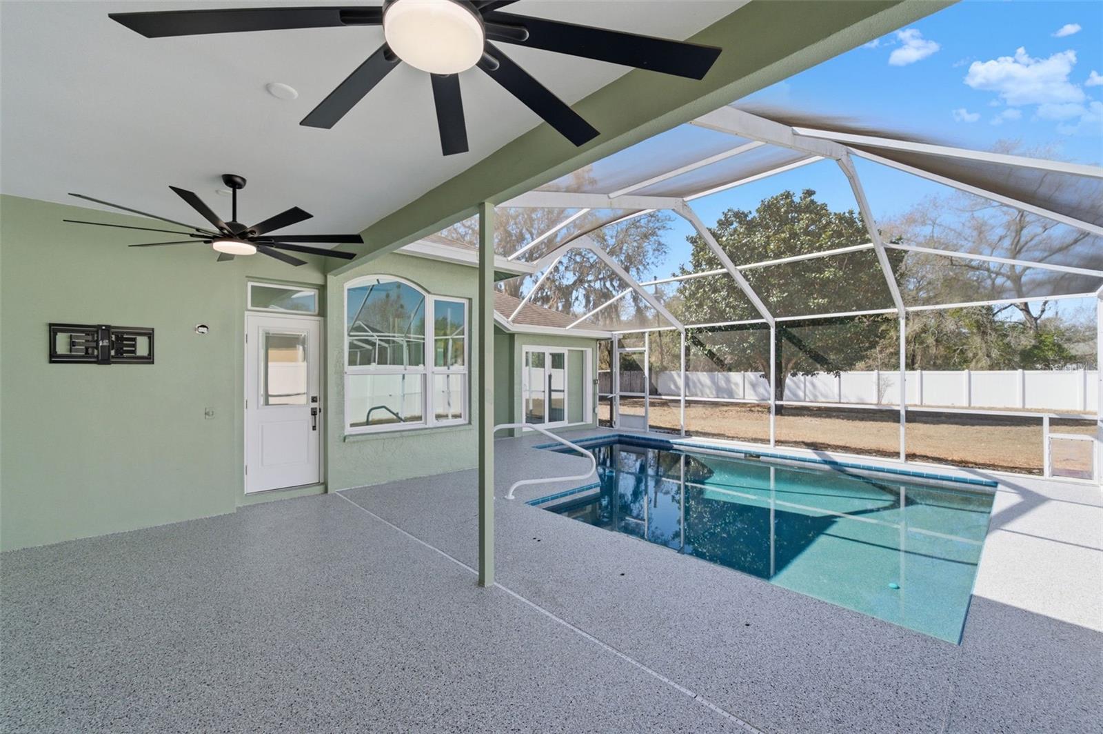 Stay in the shade under the lanai