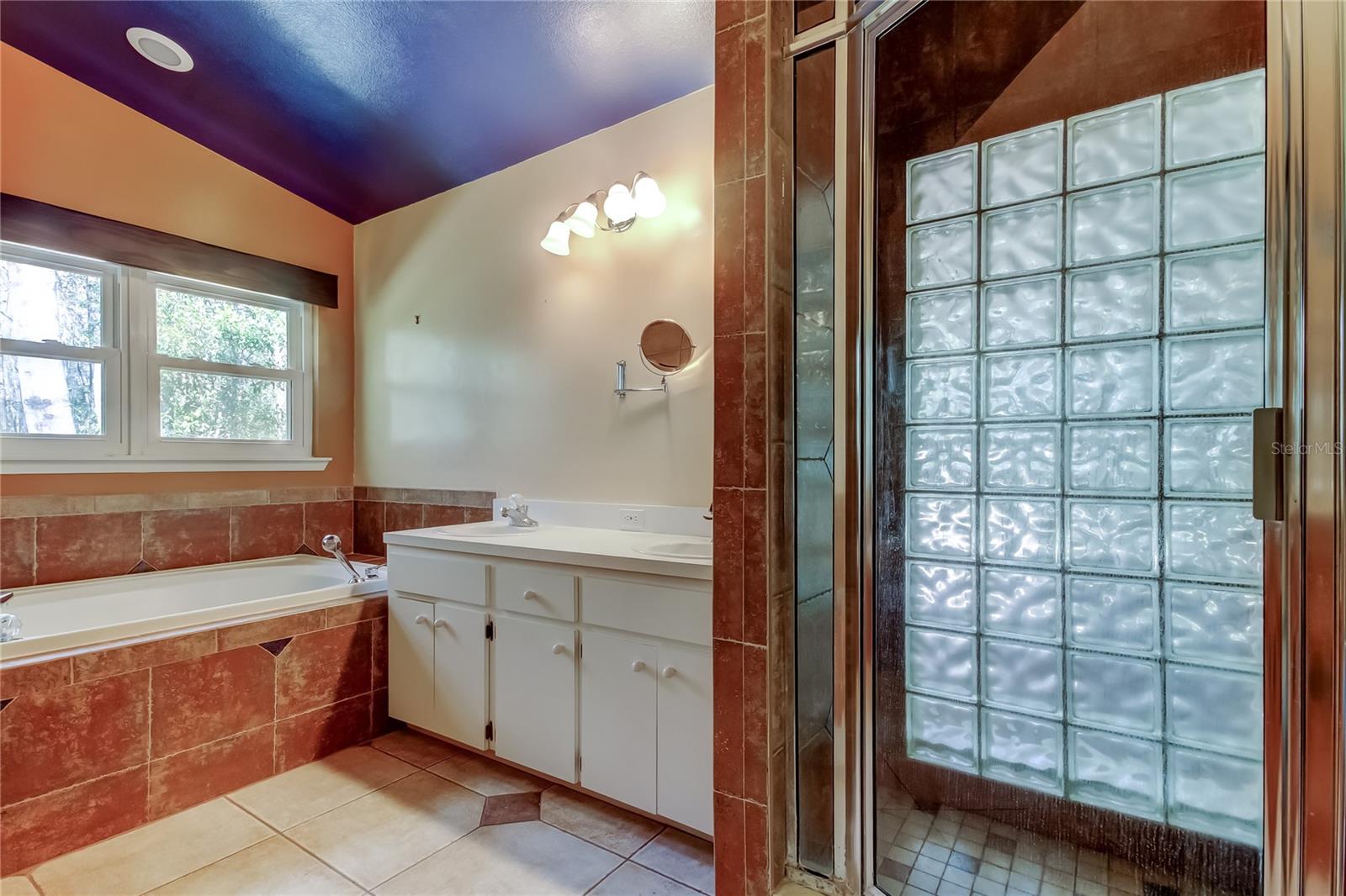 Primary Bath with soaking tub and double sinks