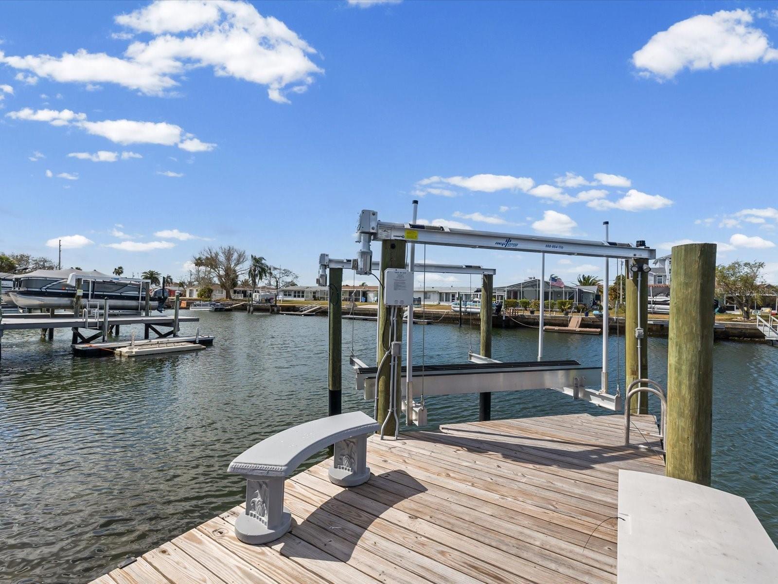 Boat lift just waiting for you!