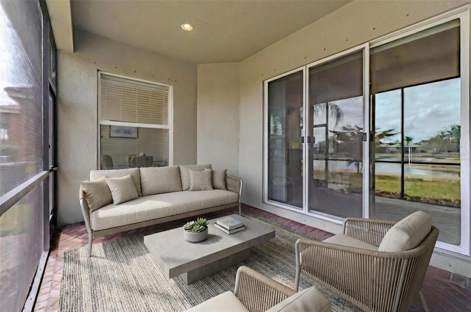 Screened in Lanai - Virtually Staged