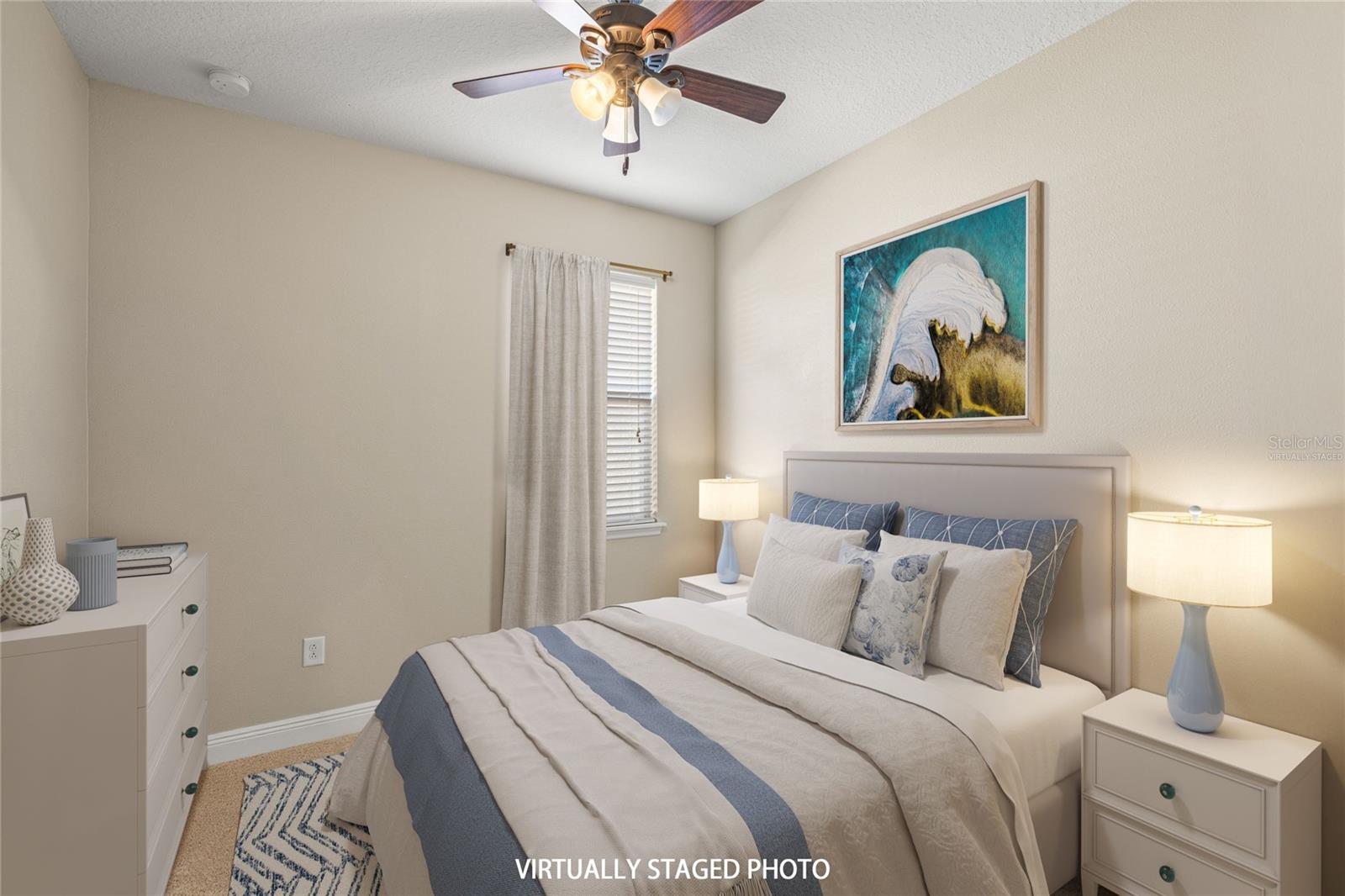 Virtually staged bedroom 4