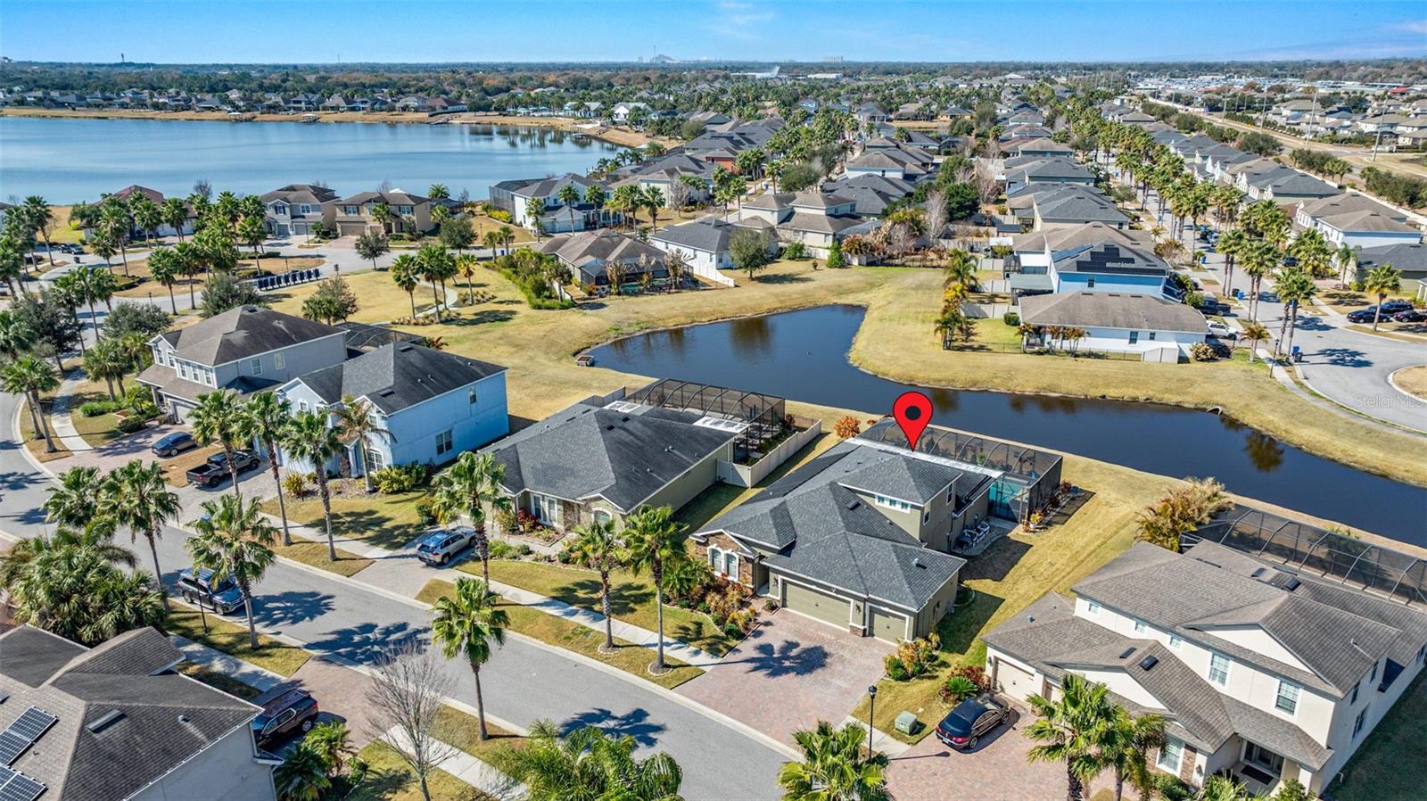 Aerial view of property