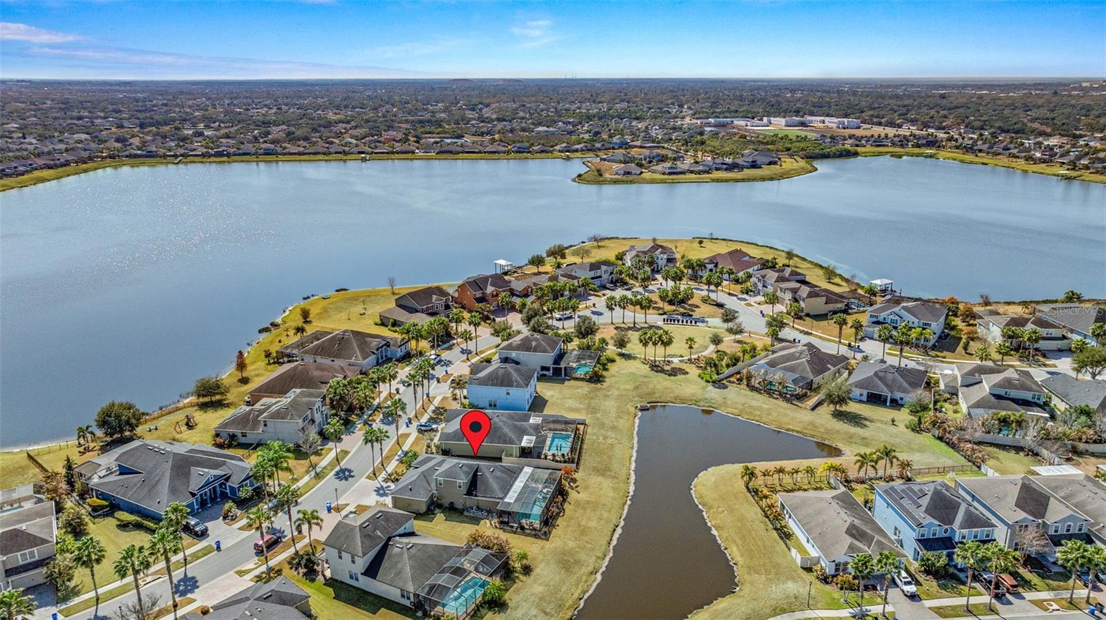 Aerial view of property