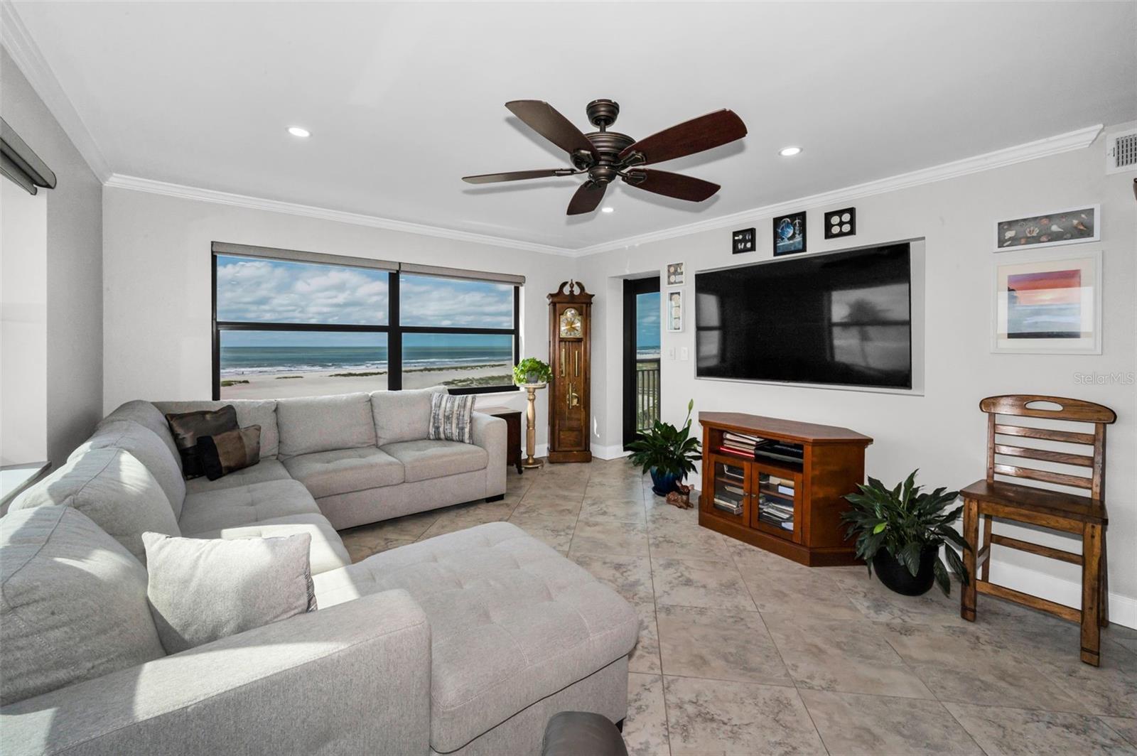 Sun Drenched Living Room with Unmatched Beachfront Views!