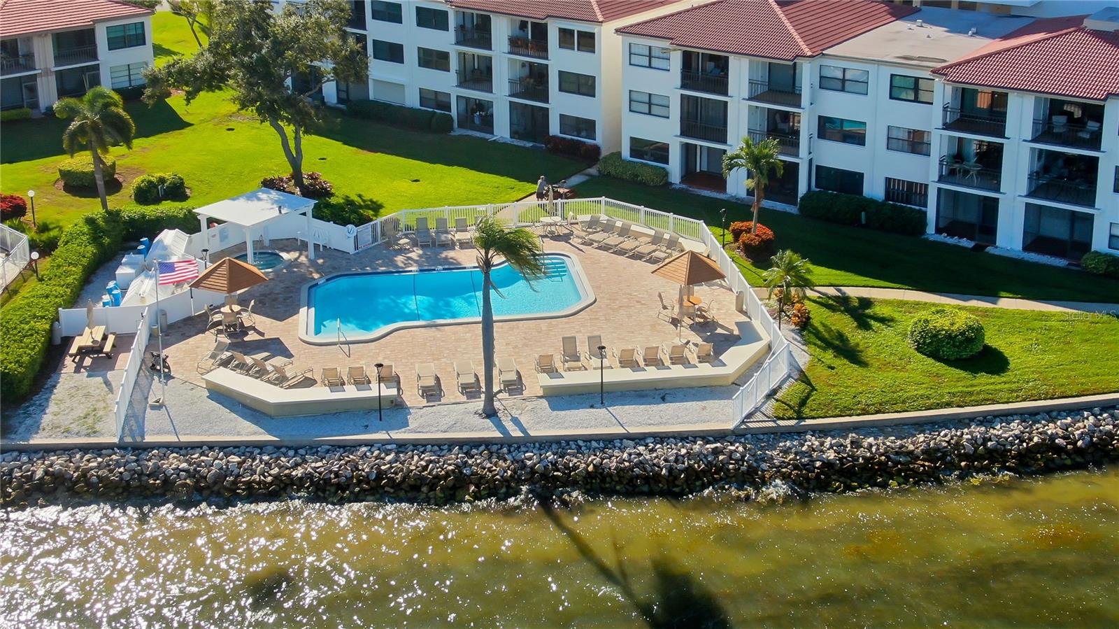 Pool and spa right on Boca Ciega Bay