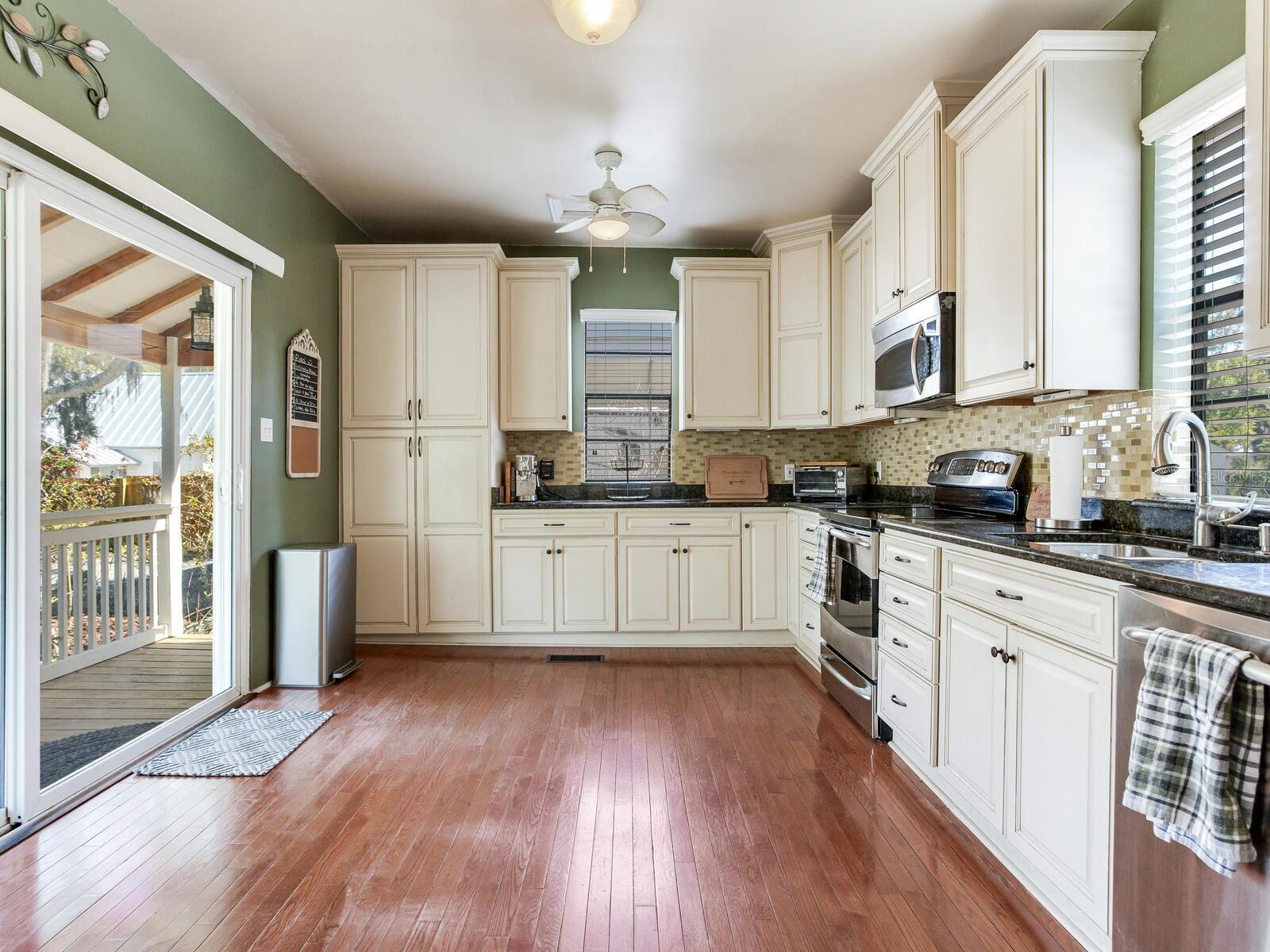 Spacious Upgraded Kitchen with side door entrance