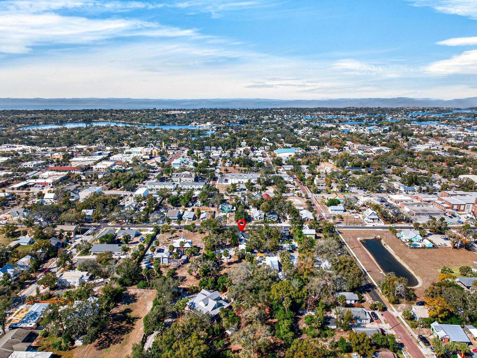 Short walk to shops, restaurants and Spring Bayou