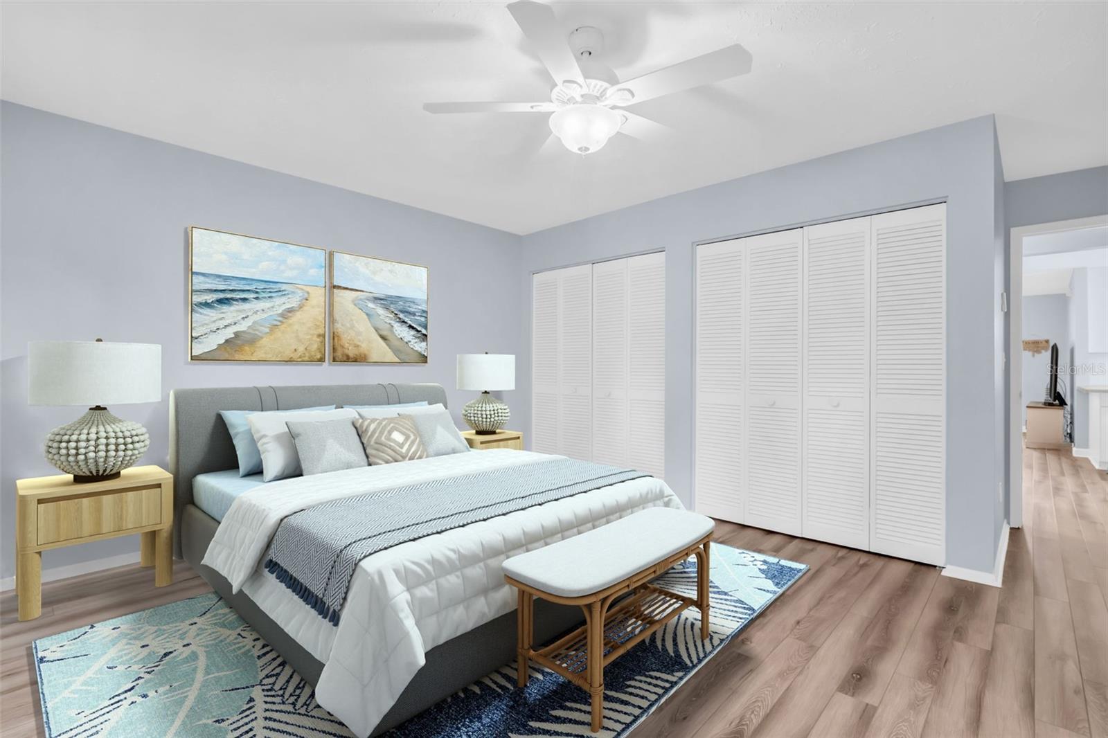 Big enough for a king & perfectly tucked at the rear of the home~