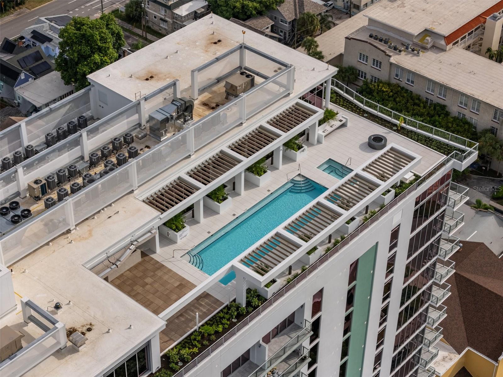 12,000-square-foot rooftop oasis featuring resort-style amenities all located on the top floor.