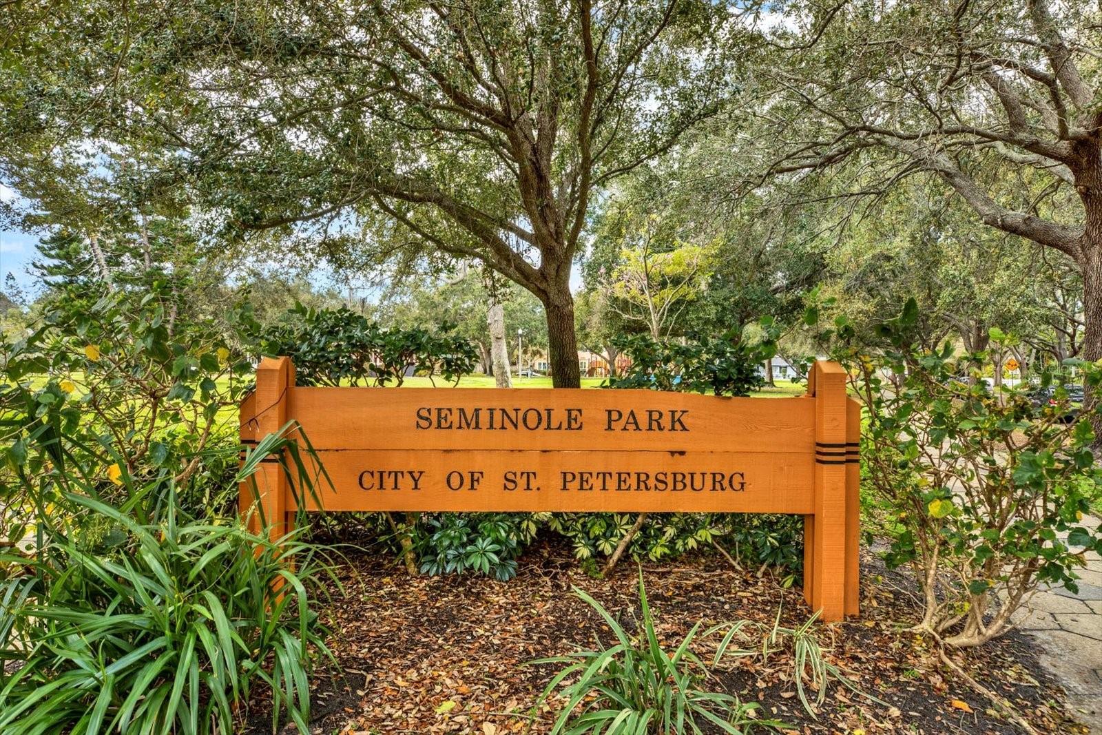 Seminole Park just blocks away