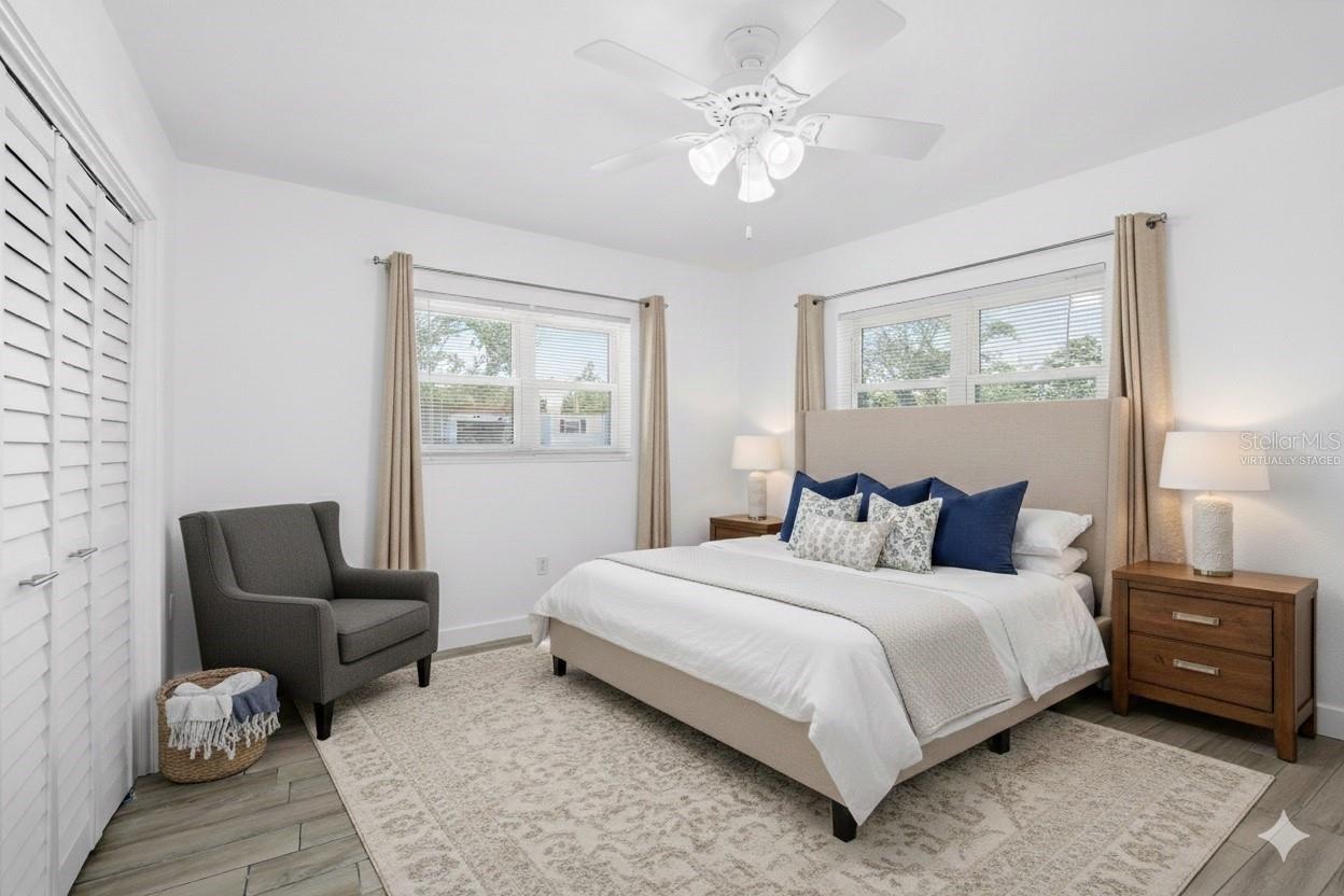 Virtually staged second bedroom