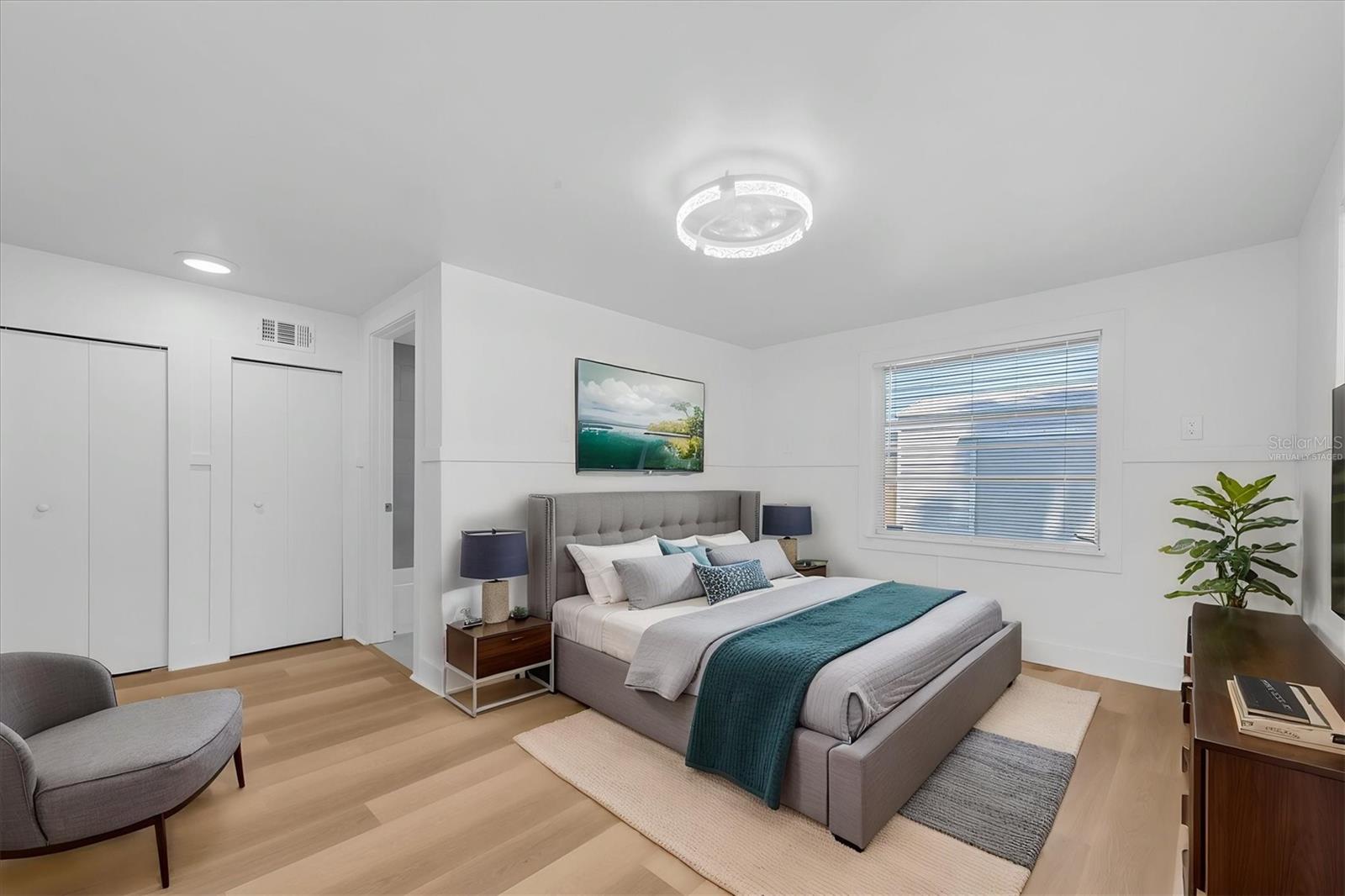 Virtually staged bedroom 1