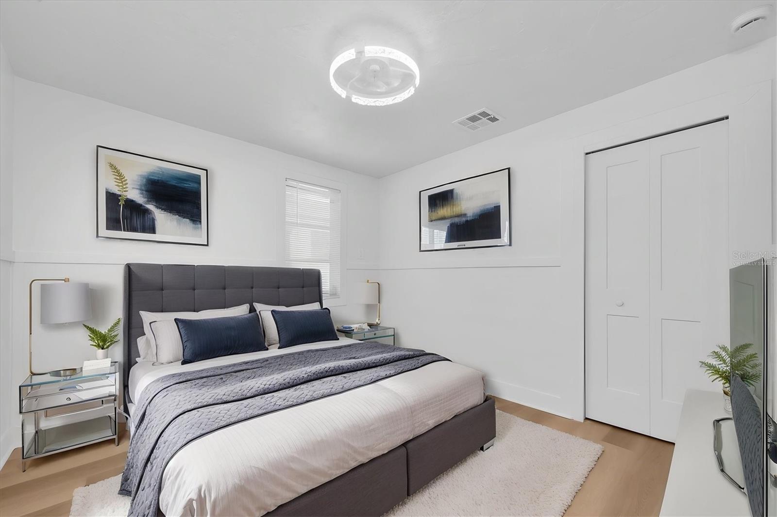 Virtually staged Bedroom 2