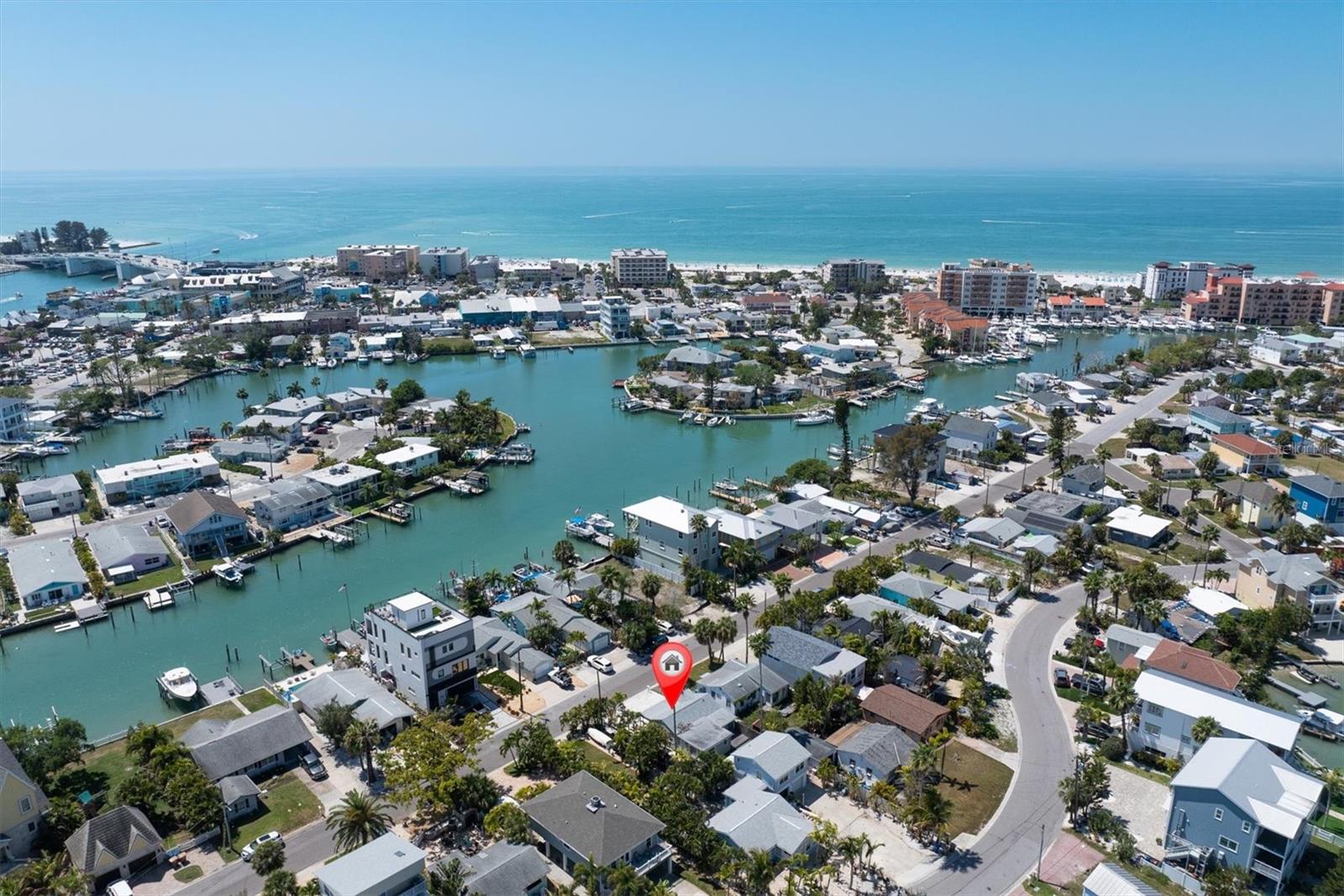 Aerial view of property showing Gulf and Intracoastal