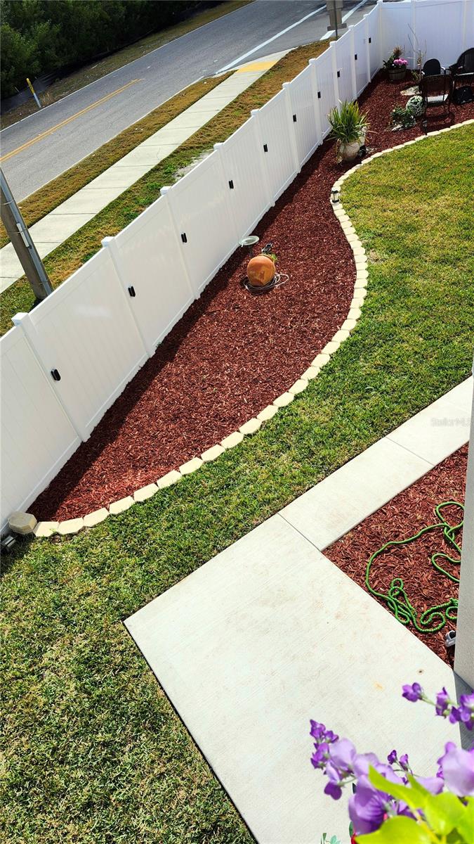 View from the balcony, second floor side of the house