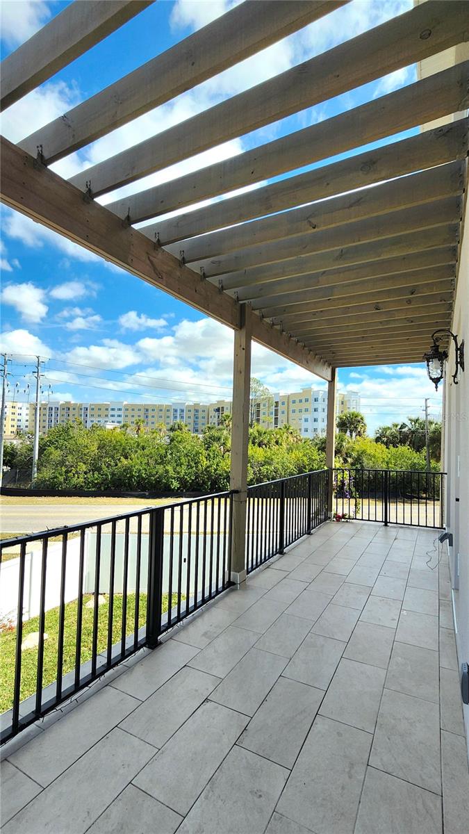Second floor balcony, back of the house