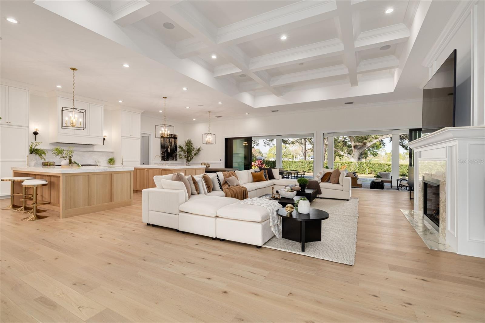 Great room with soaring ceilings