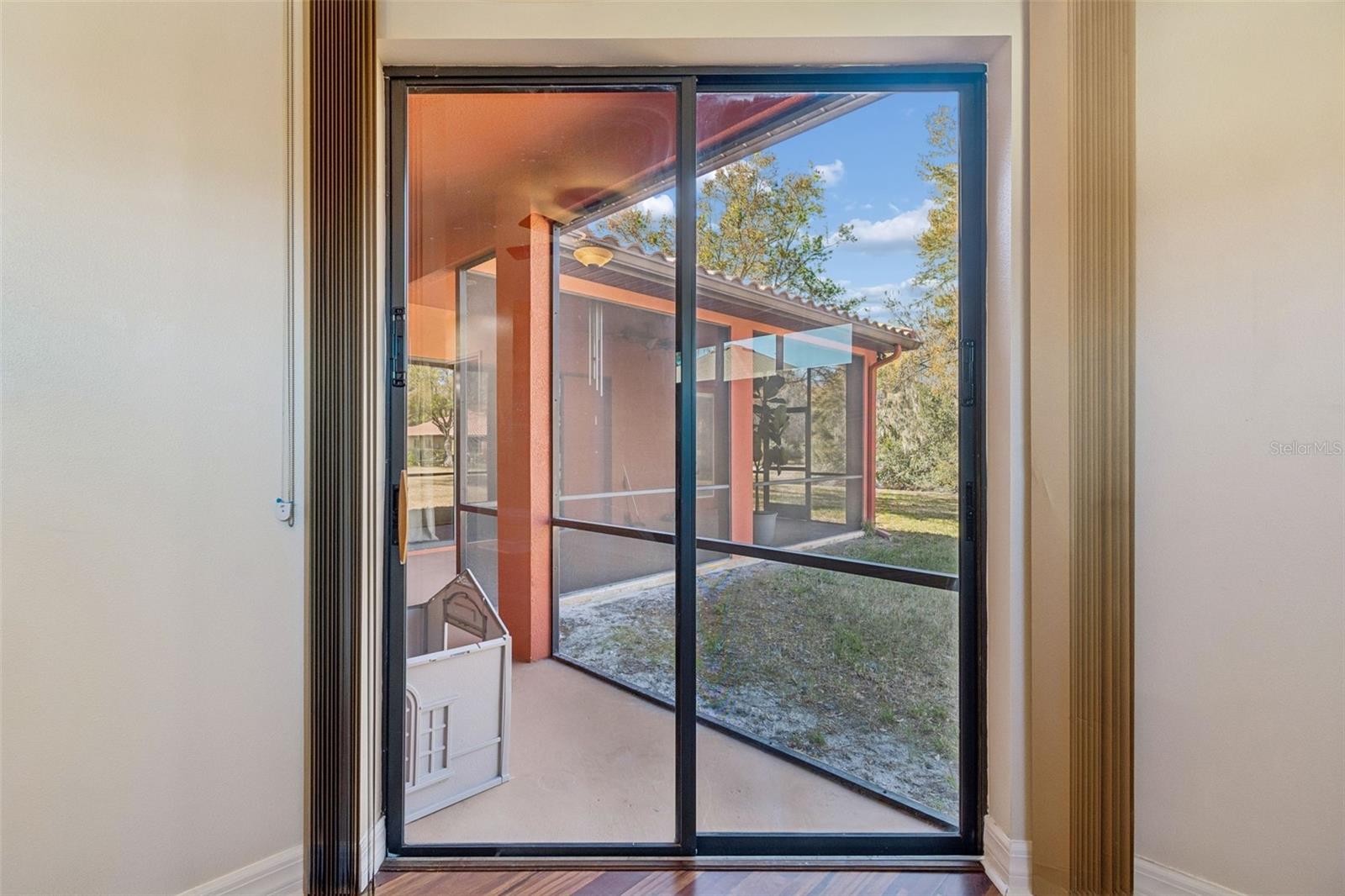 Sliders to screened lanai