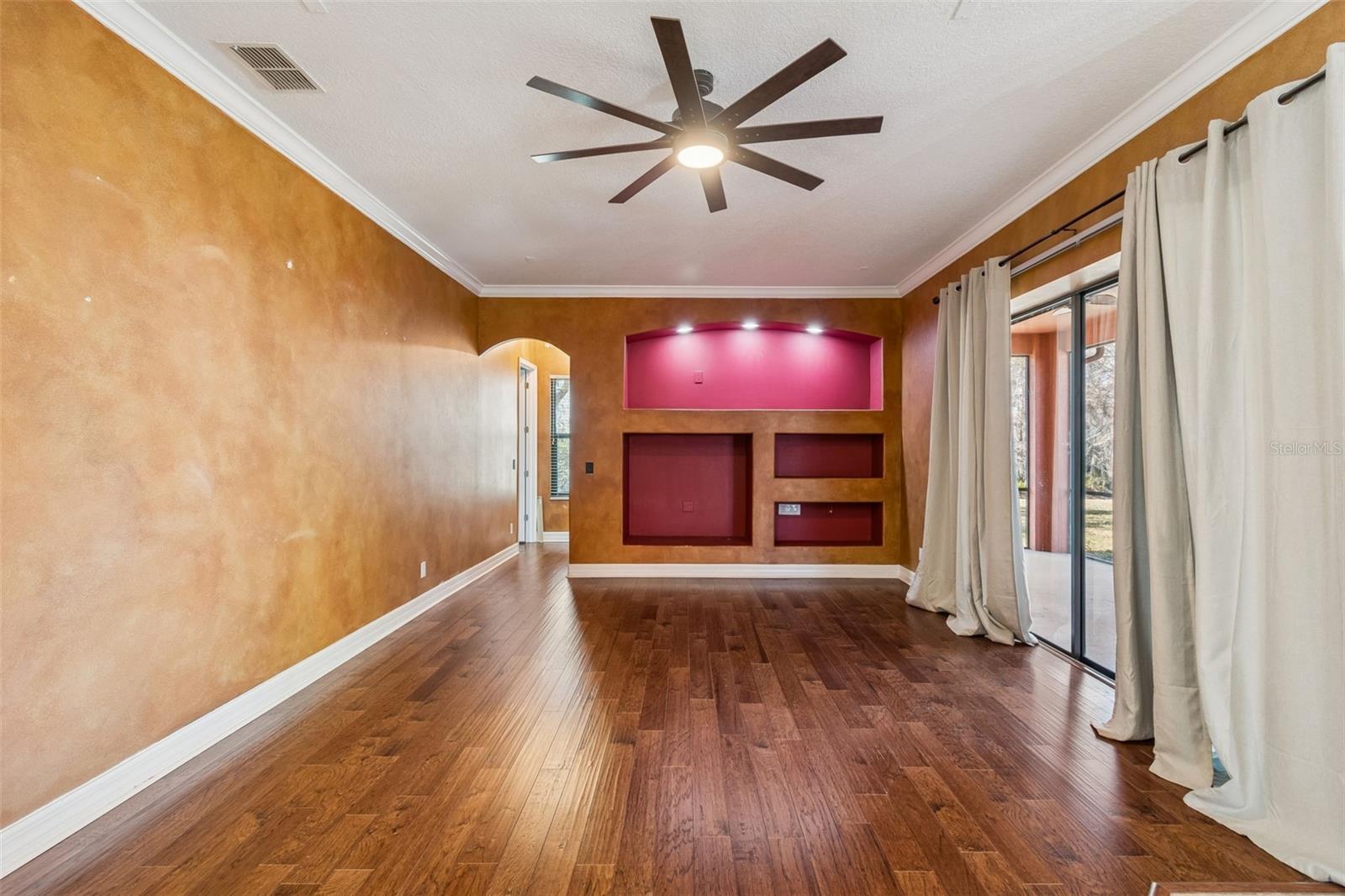 Family room and hall to bedroom 4/bath 3