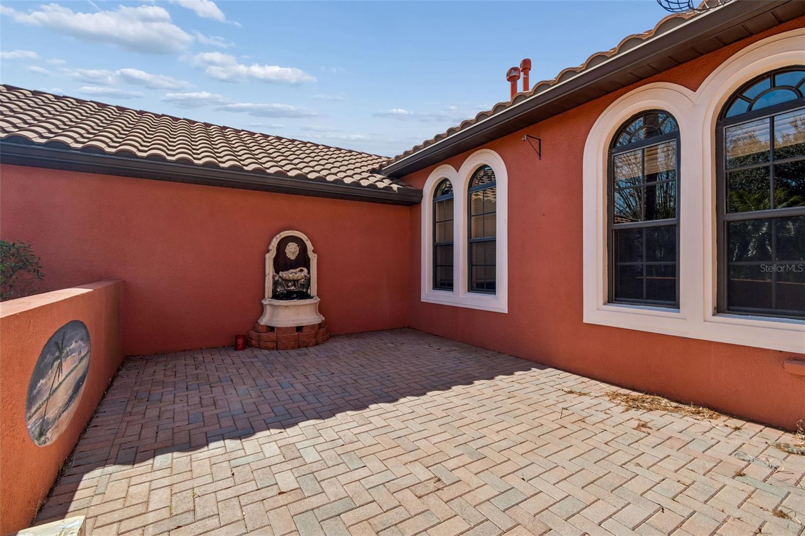 Courtyard at front entry
